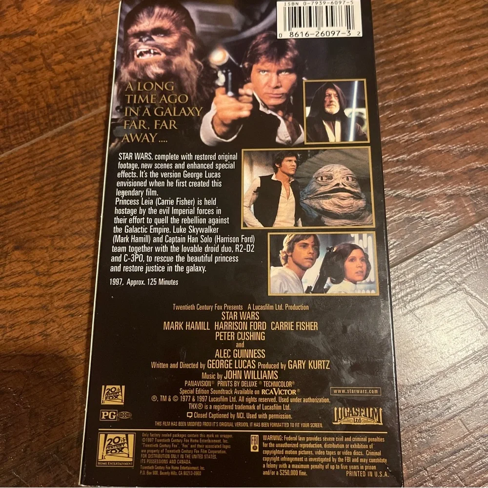 Vintage 3 pack Star Wars 1997 Return of the Jedi VHS tapes